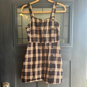 Cotton Plaid Mini Dress S/M